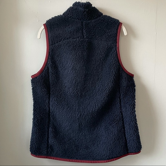 LL Bean Mountain Pile Fleece Vest Sherpa Blue Women's New Medium Outdoors Layer - Picture 3 of 8